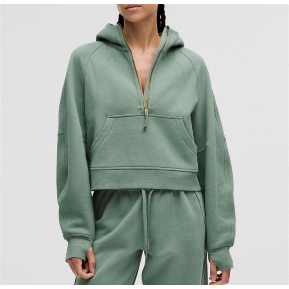 Scuba Oversized Half-Zip Hoodie Crater Blue/Gold  Size M/L